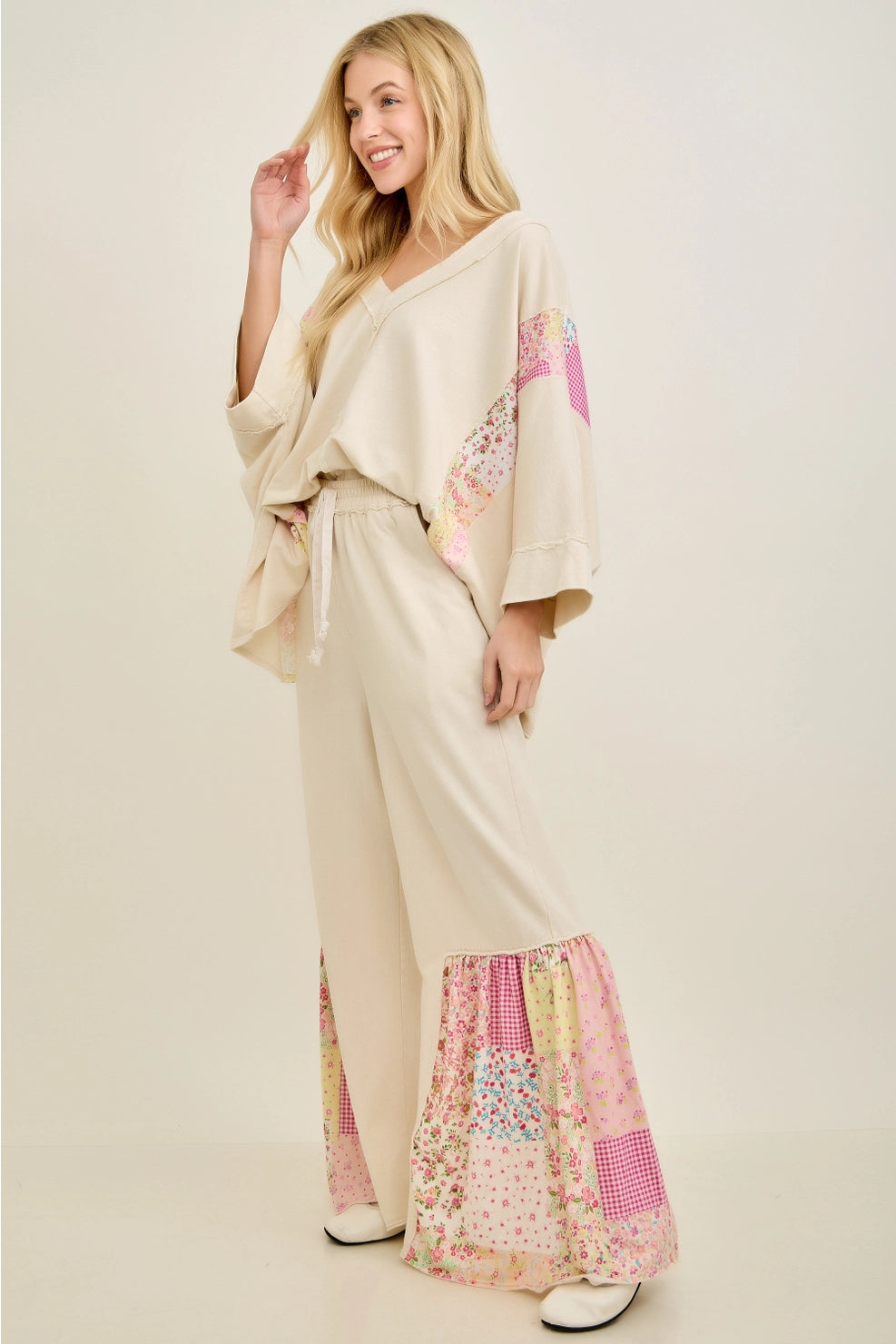 Mineral Wash Picnic Print Pants