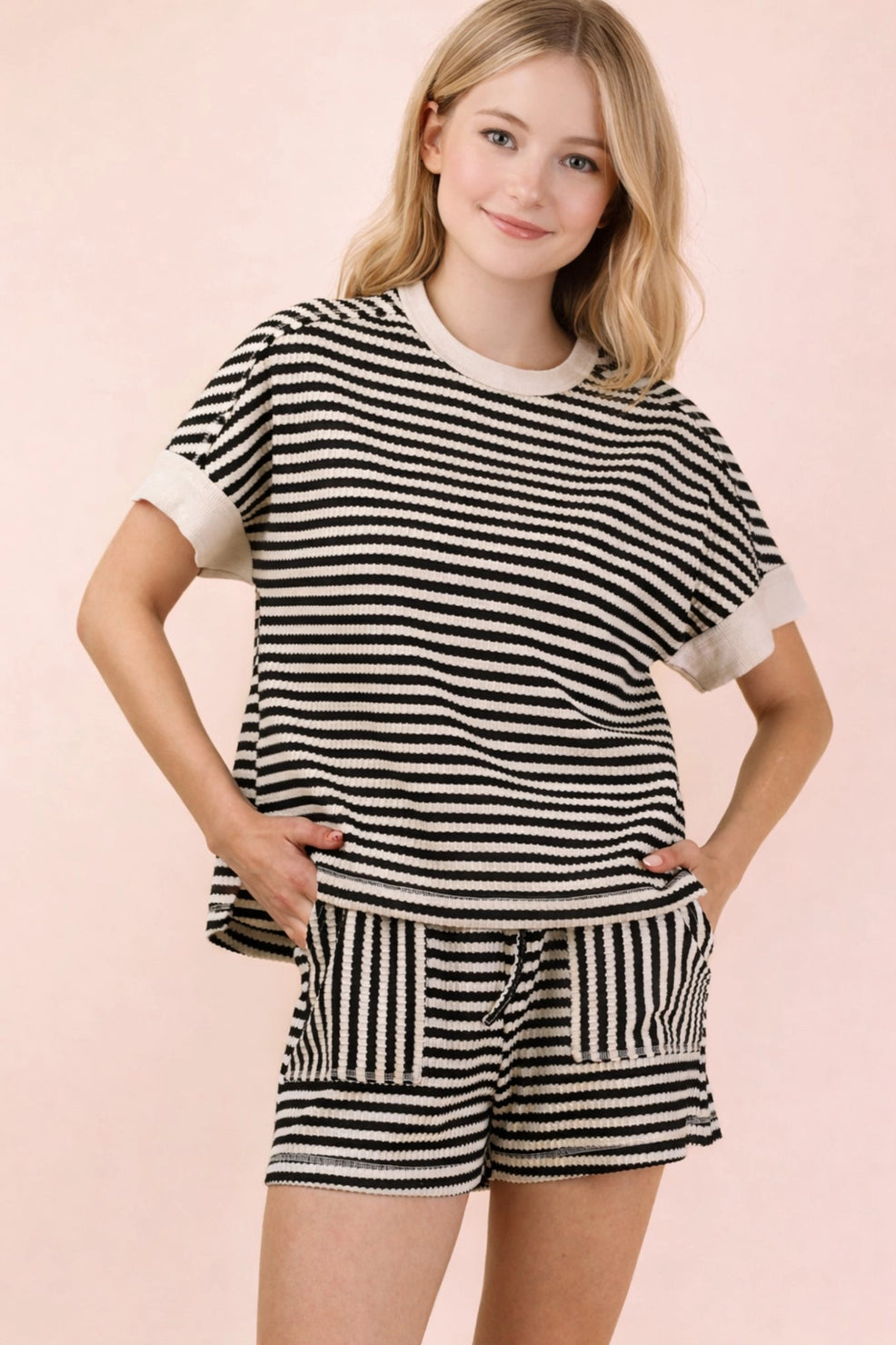 Comfy Knit Striped Set