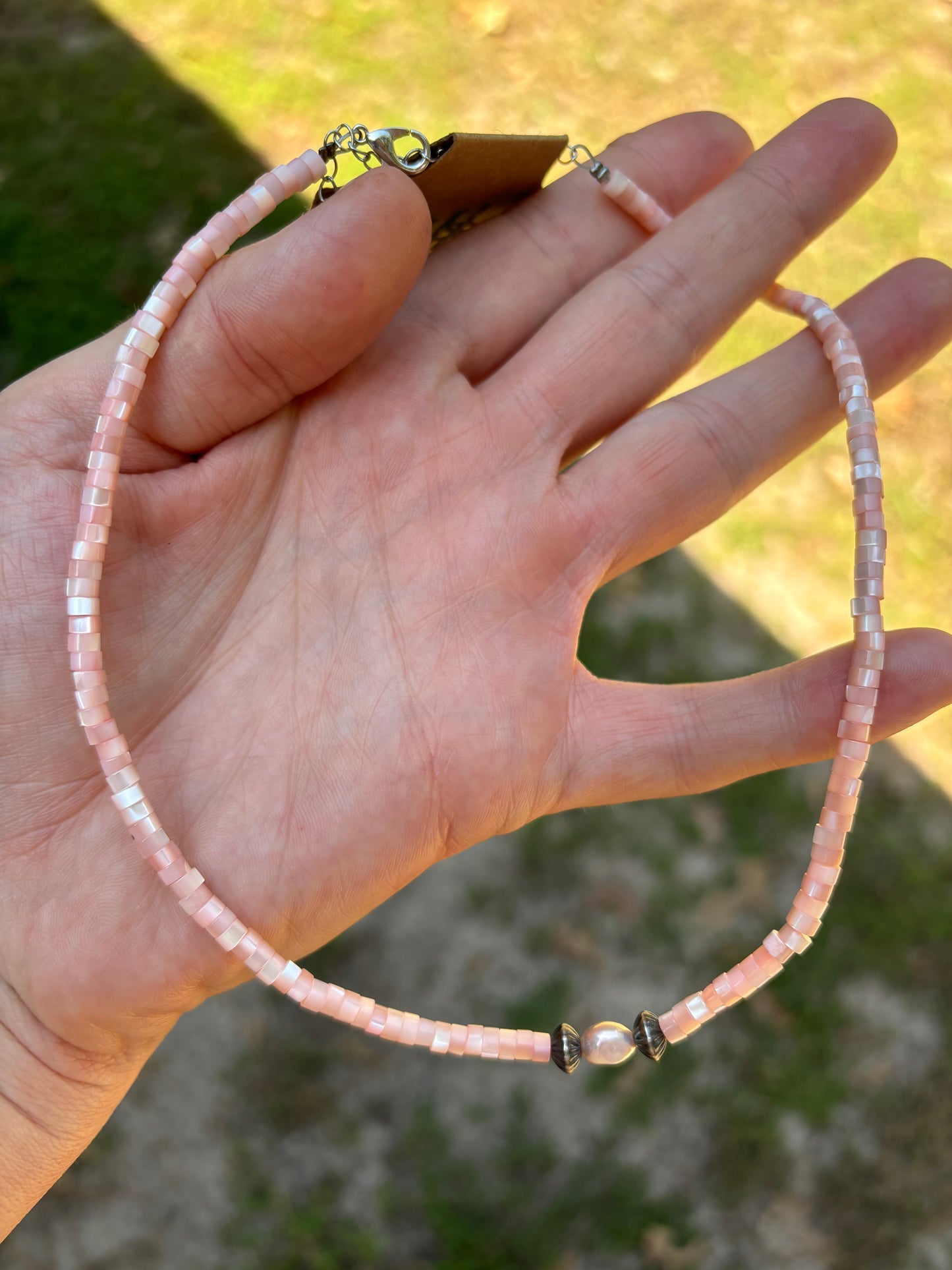 Pink Heishi Choker