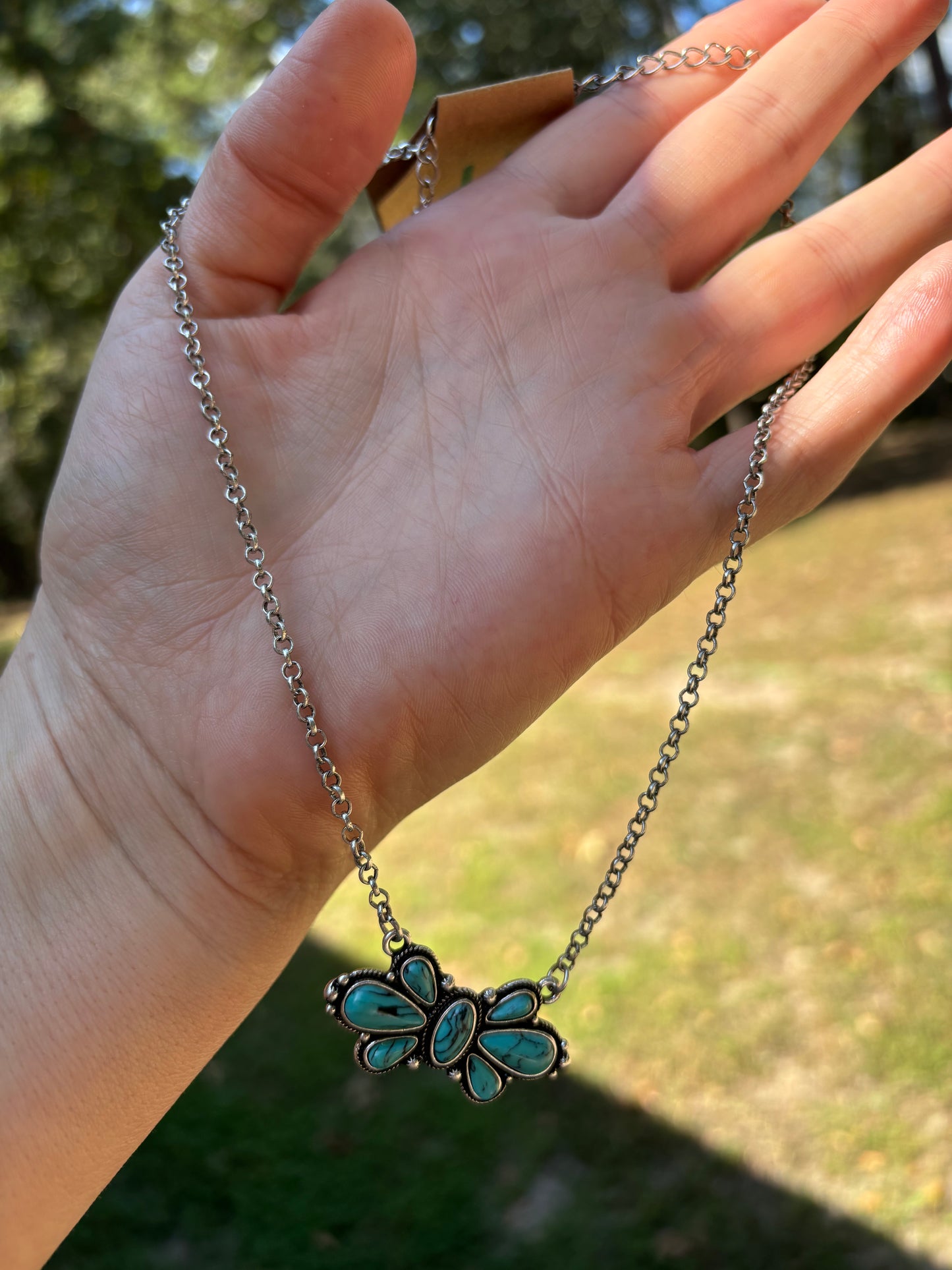 Turquoise Blooms Necklace