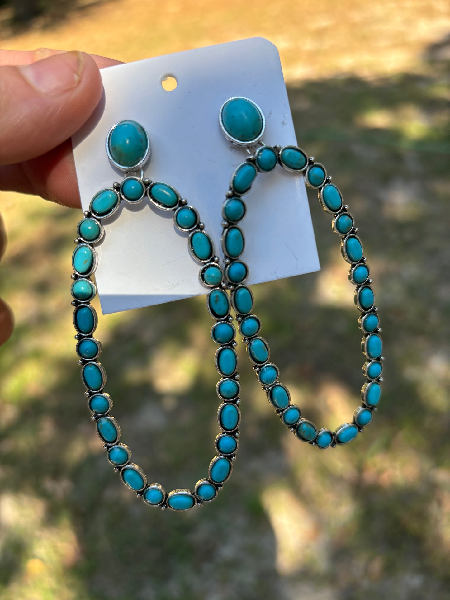 Oval Turquoise Earrings