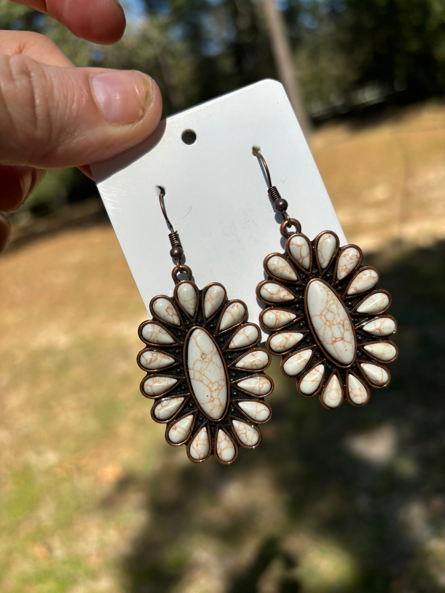 Copper Concho Earrings