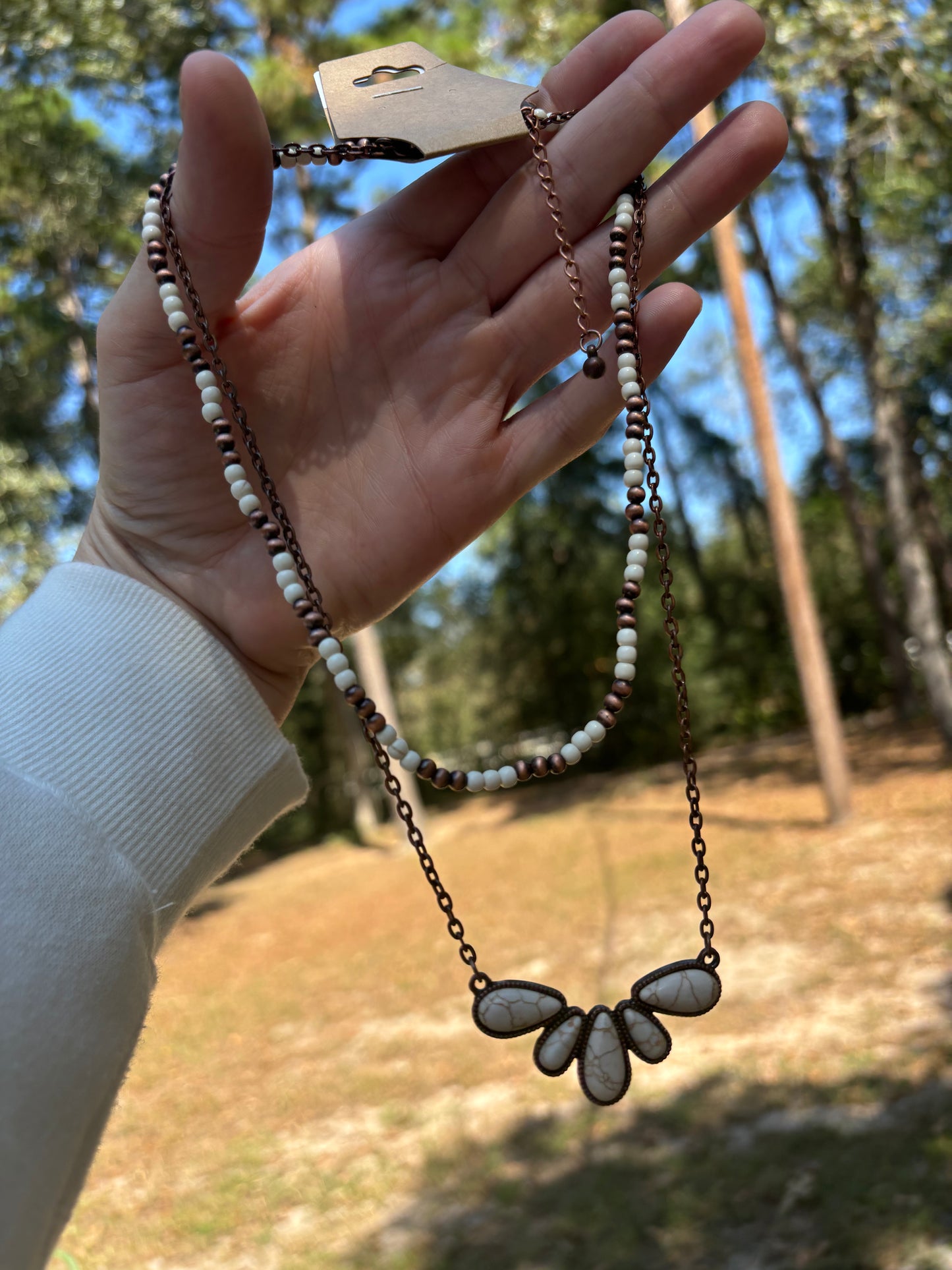 Dainty Copper Double Strand Necklace