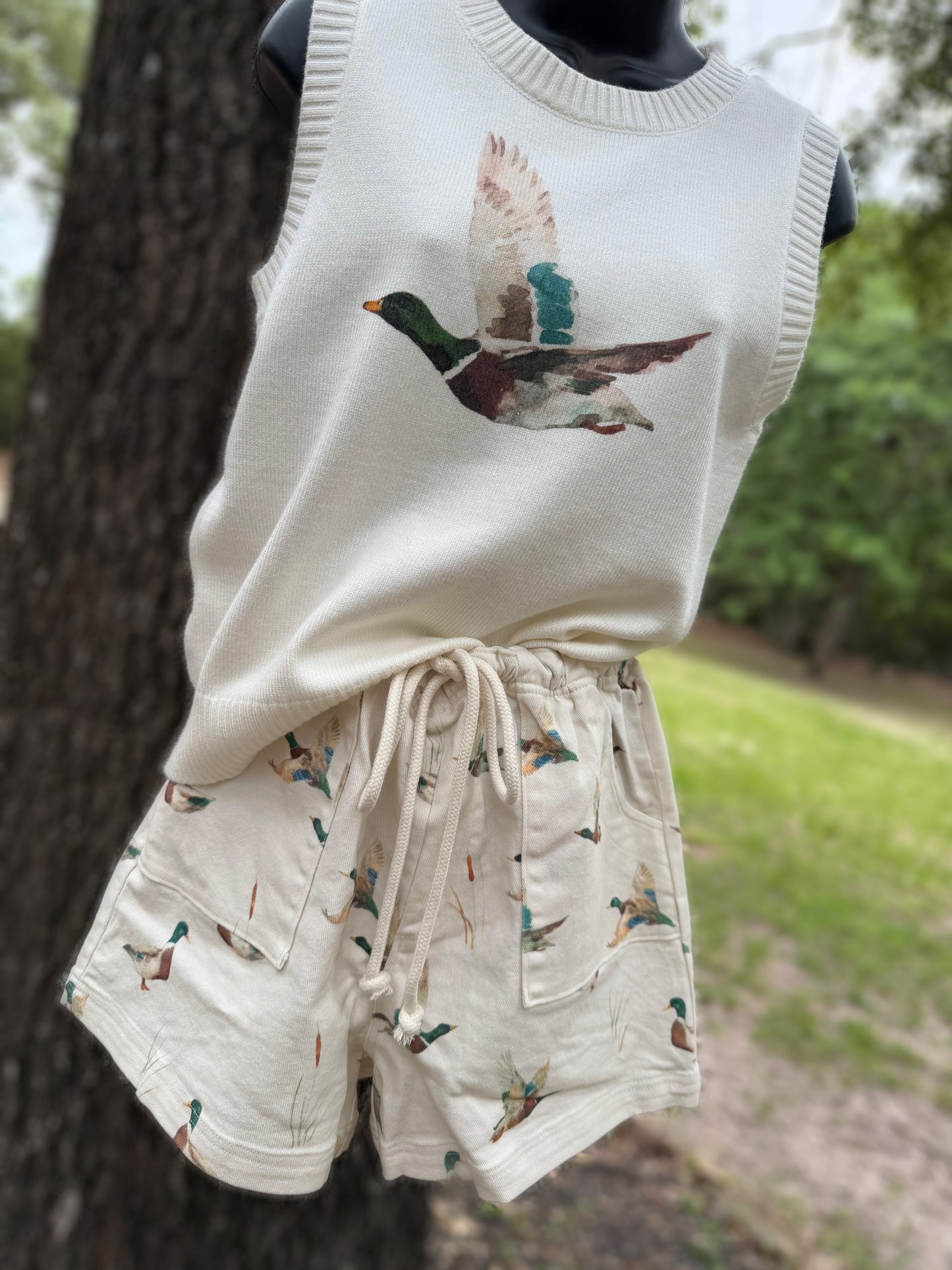 Mallard Duck Drawstring Shorts