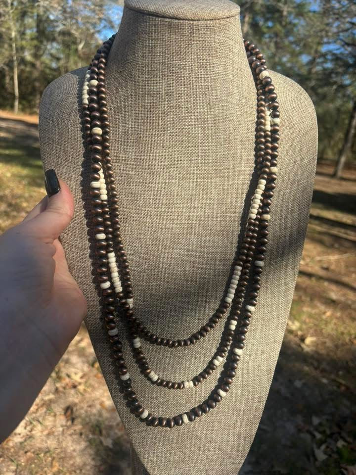 Copper & Bone Layered Necklace