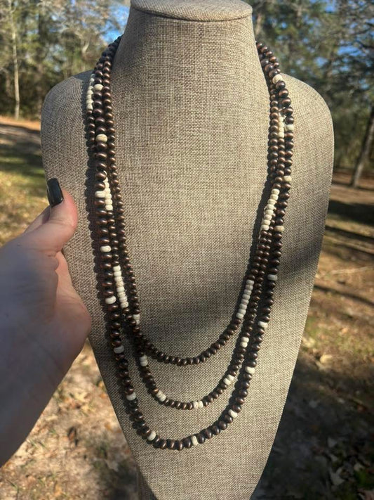 Copper & Bone Layered Necklace