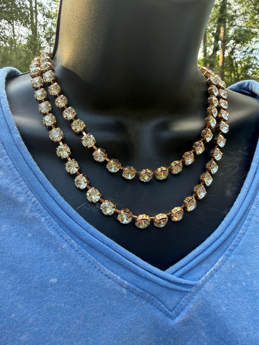 Double RhinestoneNecklace