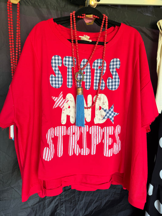 Stars & Stripes Patchwork Top