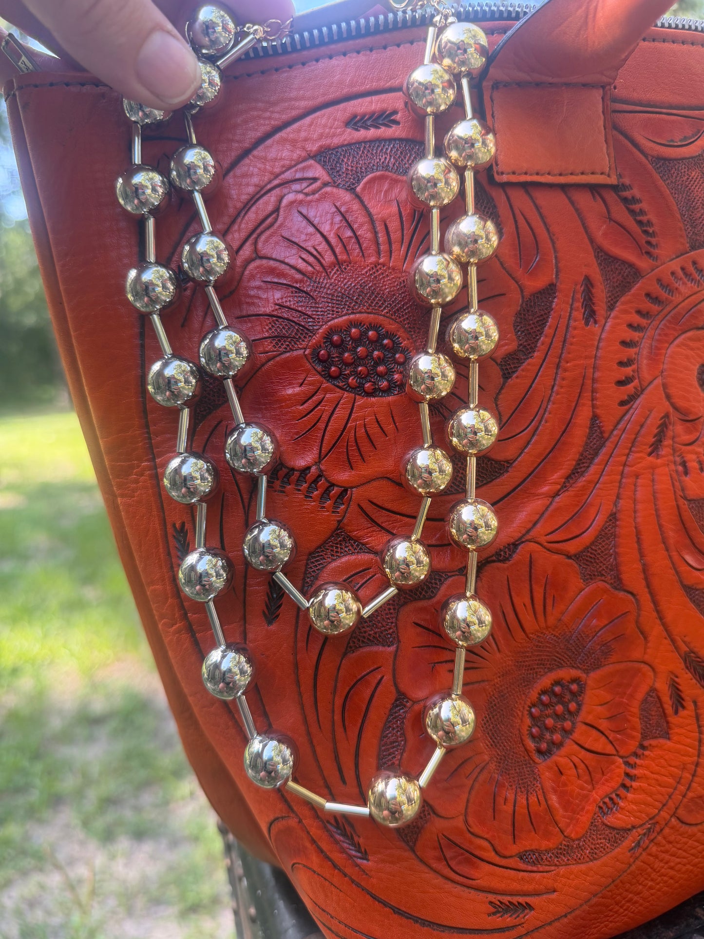 Two Toned Ball Chain Necklace