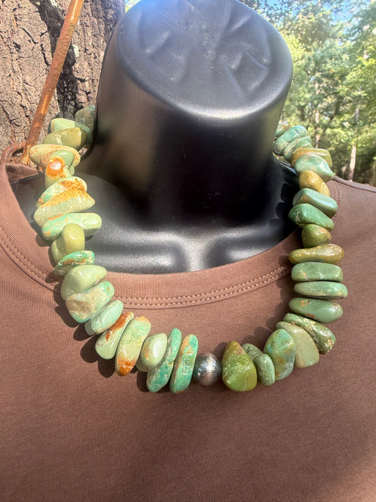 Turquoise Nugget Statement Necklace