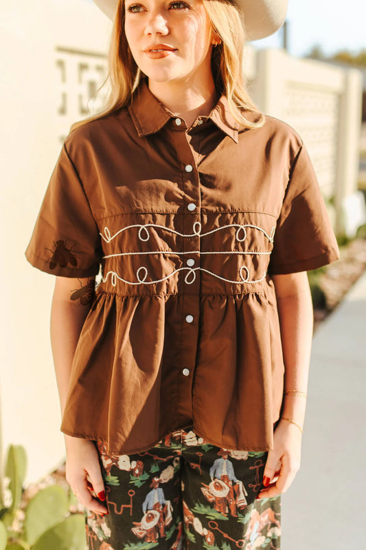 Loopty Lou Top - Chocolate