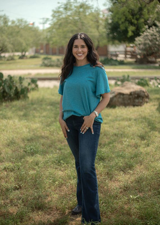 Turquoise Basic Tee