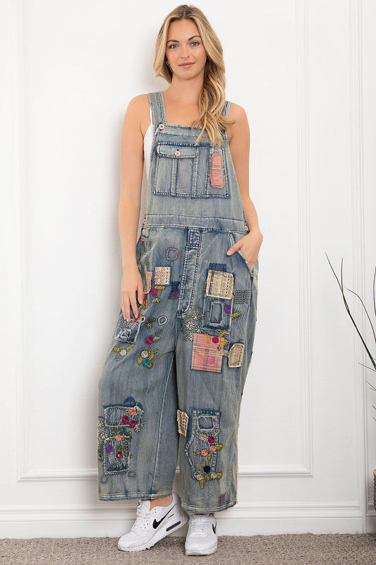 Multi Patch Washed Overall