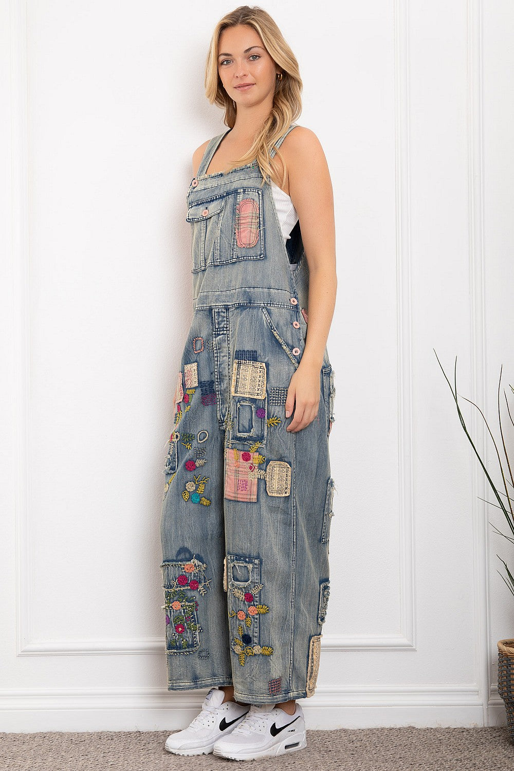 Multi Patch Washed Overall