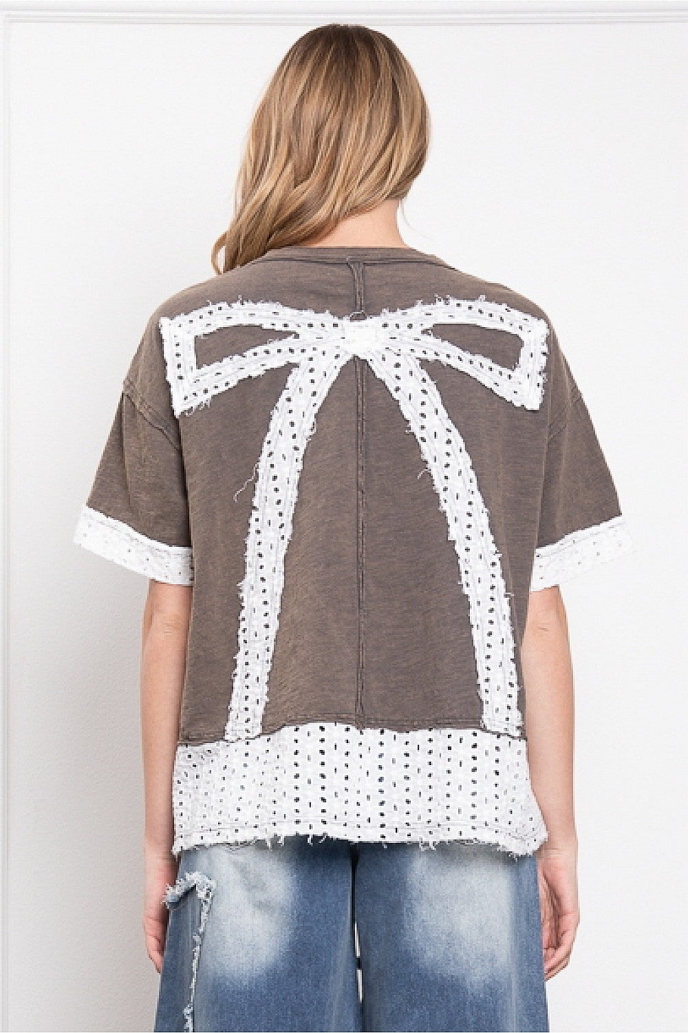 Eyelet Bow Top