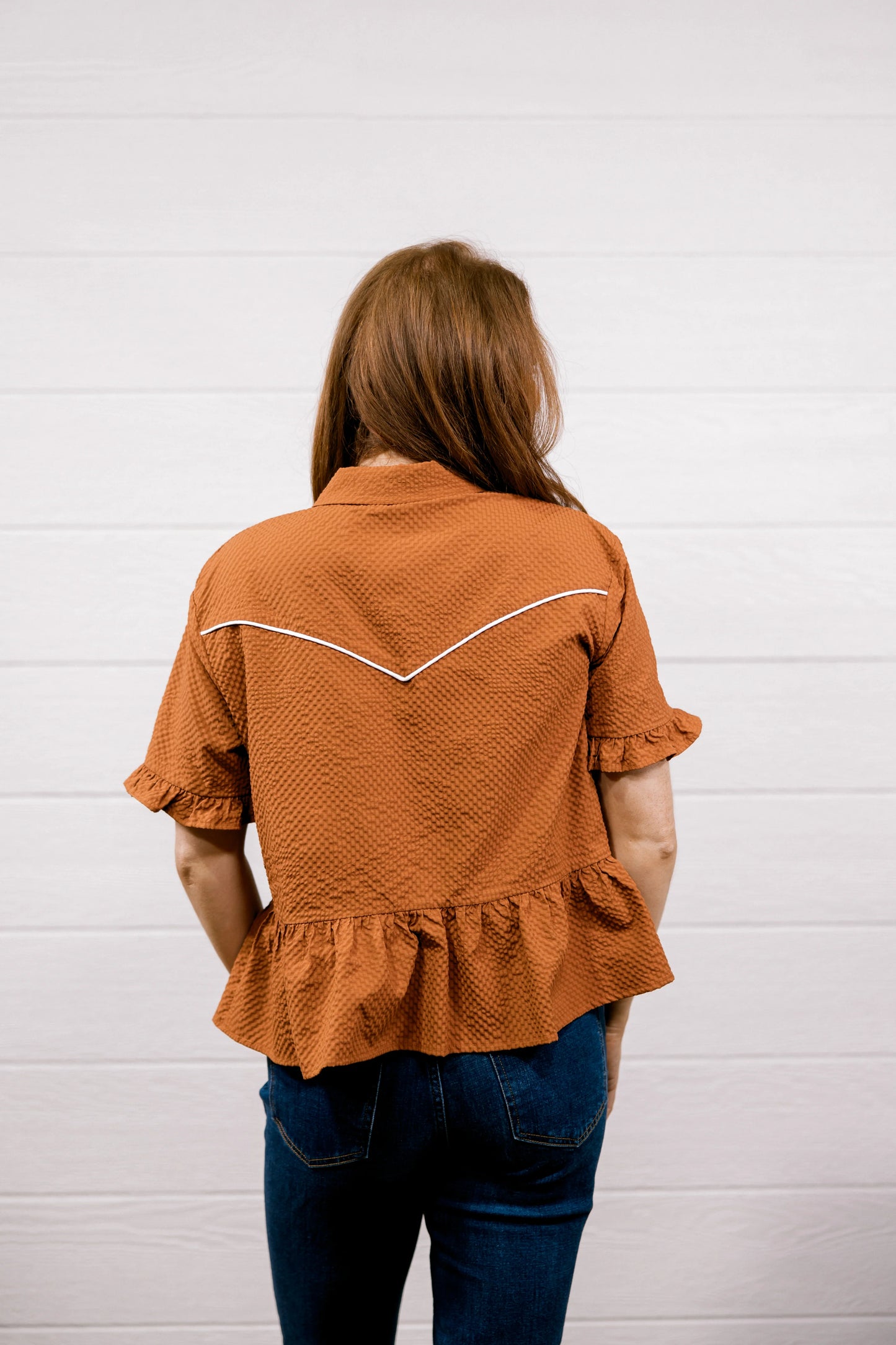 Dixie Top - Burnt Orange Western