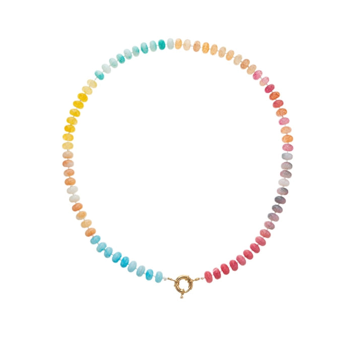 Mix Stone Glass Necklace