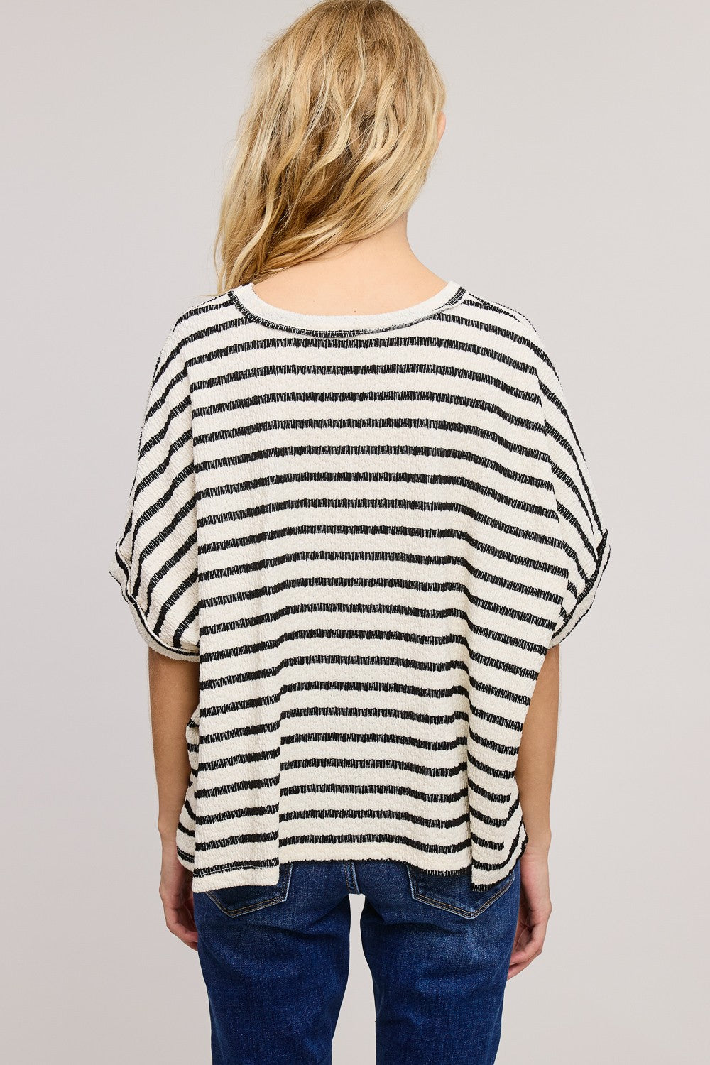 Striped Knit Boxy Top